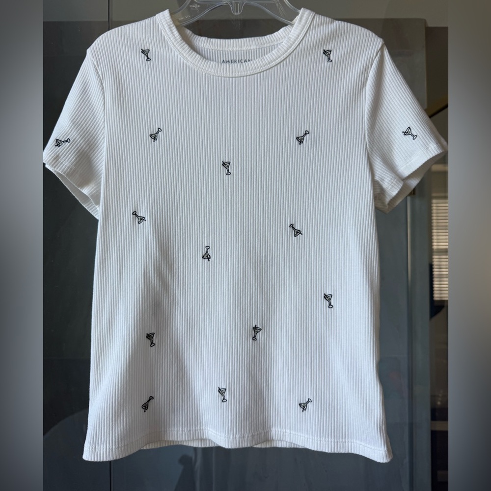 AE Hey Baby Tee Olive Fun
